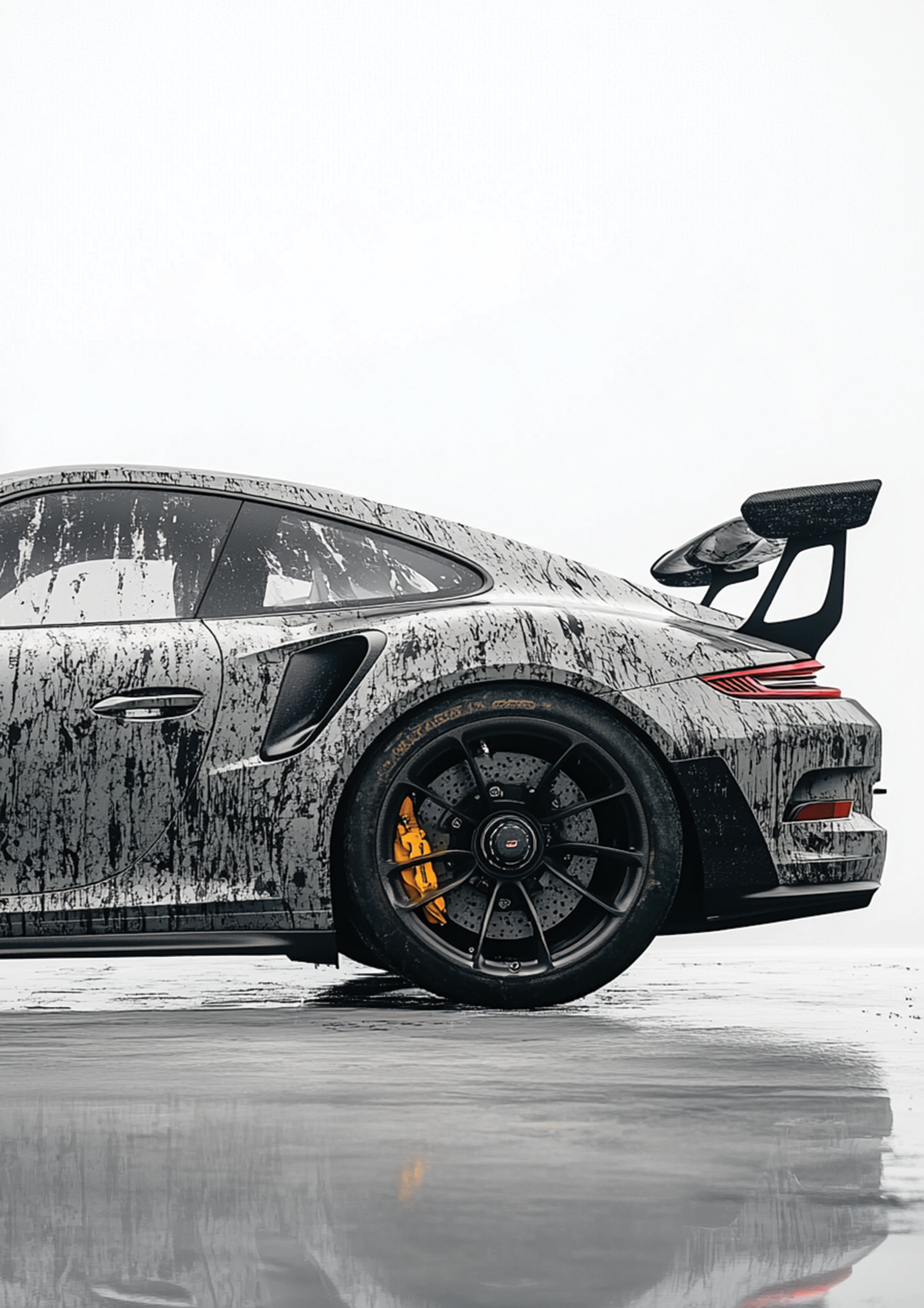 Porsche 911 | Side view 1 metal poster artwork